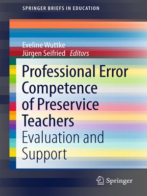cover image of Professional Error Competence of Preservice Teachers